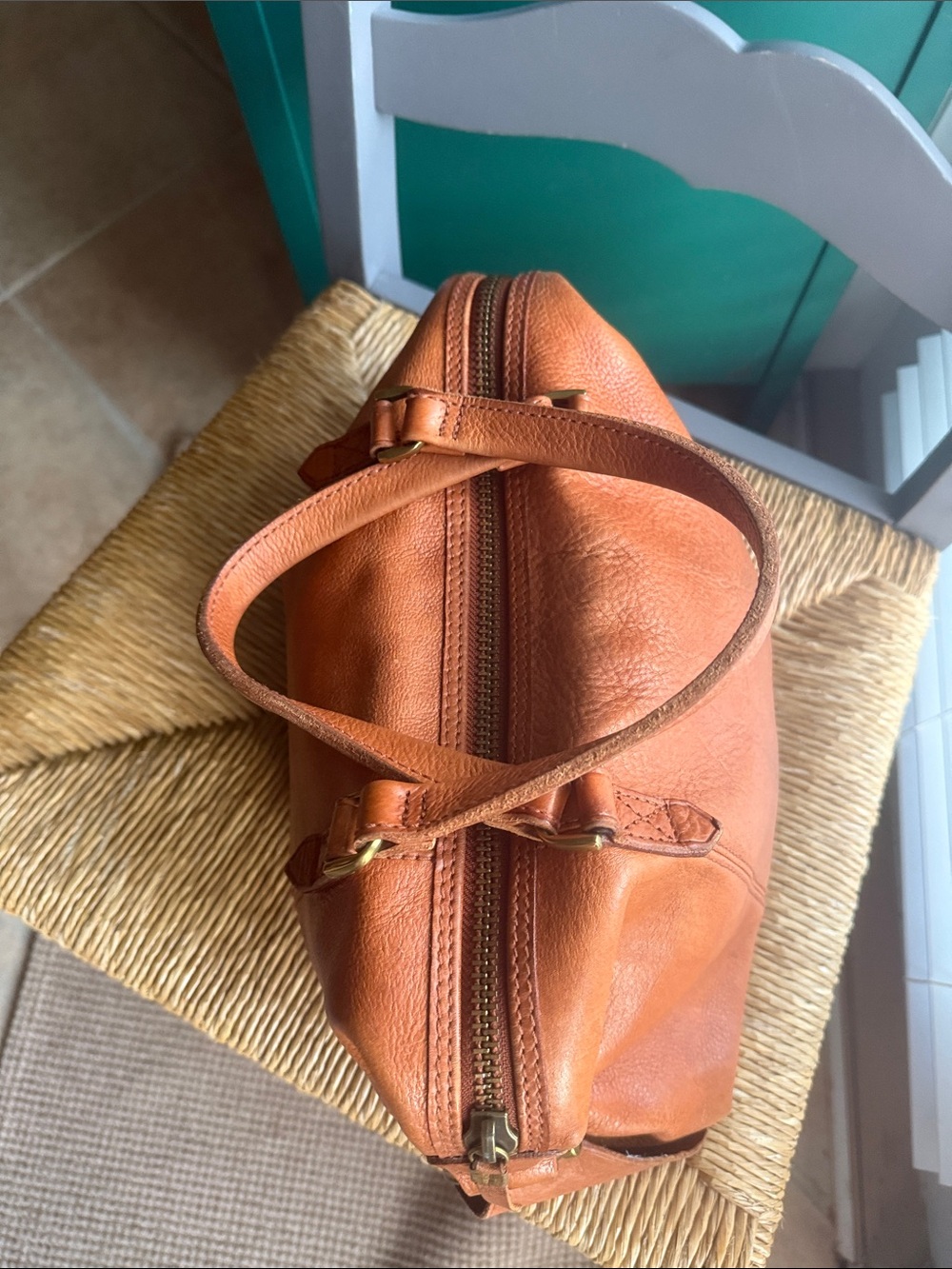 Madewell Glasgow Leather Satchel brass hardware - Picture 9 of 14